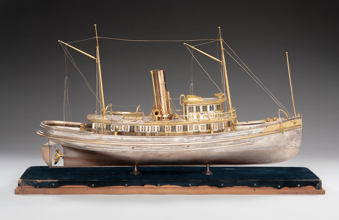 Tugboat Lizzie of Philadelphia, Antique Model Ship